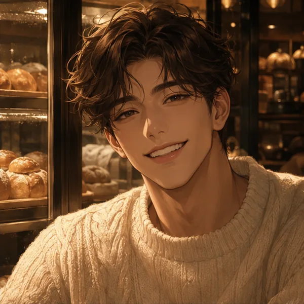 Portrait of Minato, a fictional AI character